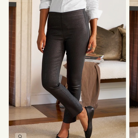 DERRY ILLUSION Pull-On Jean Elegant Black with gold glitter wax denim